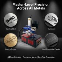Machine de marquage laser compacte portative de bureau 30W 50W 100W pour pare-chocs et moteurs automobiles