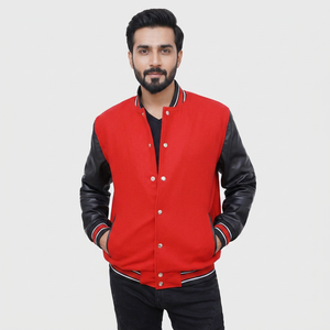 Veste universitaire pour homme de haute qualité, 100% coton respirant, broderie chenille, logo imprimé, hiver - Product Image 1