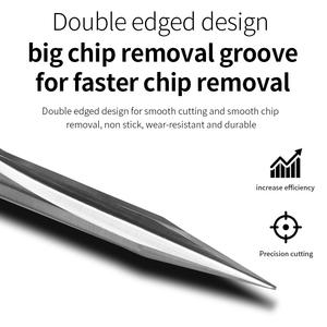 Tip 0.2 degreel5 Shank 6 mét nửa khe cắm thẳng thép vonfram khắc CNC bits cho khắc gỗ V <span class=keywords><strong>bit</strong></span> - Product Image 5