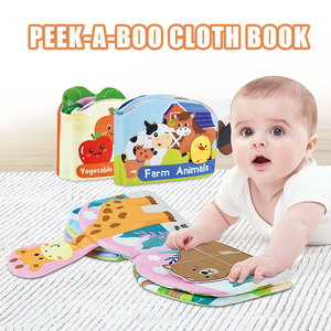 Nouveau <span class=keywords><strong>livre</strong></span> en tissu Peek-A-Boo doux pur coton bébé premier <span class=keywords><strong>livre</strong></span> éducatif meilleur cadeau pour nouveau-né - Product Image 2