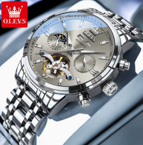 Reloj Mecánico Automático de Acero Inoxidable para Hombre, 6740 OEM con Logotipo Personalizado, Correa de 20 mm, Esfera de 42 mm, Analógico, con Botón de Presión y Cierre Oculto - Product Image 3