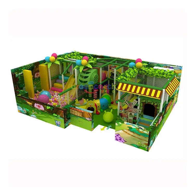 Softplay Jungle Theme Kids Play Area Wood Softplay Toddler Soft Play Equipment Indoor Playground