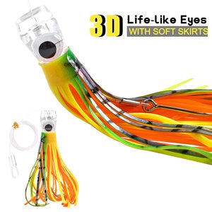Señuelo de Pesca Topline de 6.5 Pulgadas y 43g para Pesca de Atún y Marlín, Señuelo de Metal ABS con Diseño de Pulpo, Señuelo Biónico para Pesca de Arrastre en Agua Salada - Product Image 3