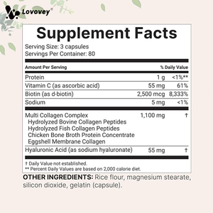 แคปซูลผงคอลลาเจน60หน่วยปรับปรุงสภาพของผิวหนังและเล็บคอลลาเจนอาหารเสริมวิตามินแคปซูล - Product Image 3