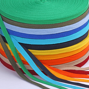 Cinta de Sarga de Algodón Negra de Alta Densidad, Ecológica, Plana, de 10 mm, con Diseño de Espiga - Product Image 5