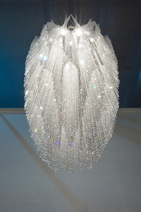 Lámpara Colgante de Cristal Cromado Ovalada Personalizada para Hotel, Decoración Moderna de Lujo para Sala de Estar, Vestíbulo, Modelo HM-XG-060P - Product Image 5