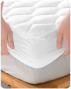 Protège-matelas matelassé imperméable, housse de matelas respirante 100 % coton/fibre de bambou avec poches profondes - Product Image 4