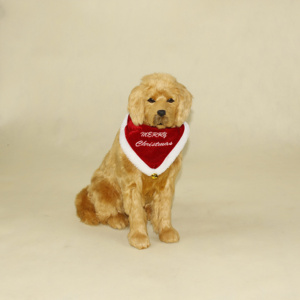 Nuove decorazioni di artigianato di natale Enfeites De Natal Navidad Productos Novedosos 2023 peluche cane Golden Retriever - Product Image 3