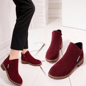 New Design 2023 Women <strong>Winter</strong> Snow Boots <strong>Ladies</strong> Warm Wool Suede Booties Casual Mid-heels Boots - Product Image 6
