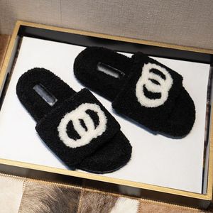 Designer <strong>Wool</strong> Plush Women's <strong>Slippers</strong> for Women Open-toe Versatile Anti-slip Sandals Soft Furry Warm Indoor Outdoor <strong>Slippers</strong> - Product Image 3