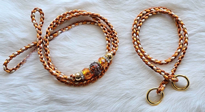 Collar de Perro Personalizado de Cuerda de Paracord Trenzada con Correa de Exhibición de Perro de Satén Trenzado de 48 Pulgadas a Juego - Product Image 2