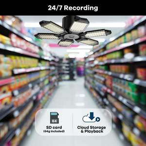 مصباح علوي قابل للتشوه ، ورشة عمل ضوء علوي ، مصباح قابل للطي ، كاميرا مراقبة أمنية واي فاي - Product Image 6