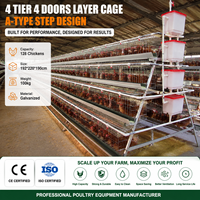 Cage à poules pondeuses de type A à 4 niveaux pour 128 oiseaux, prix de la batterie, cage à volailles pour 128 poules pondeuses, cage à poules pondeuses utilisée dans les élevages avicoles