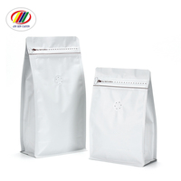 Sacs en plastique d'emballage de sachets de café à gousset latéral réutilisables refermables à valve unidirectionnelle