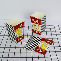 Vente en gros de boîtes de pop-corn jetables bon marché, seau à pop-corn en papier imprimé de logo de taille personnalisée, boîtes d'emballage alimentaire pour pop-corn