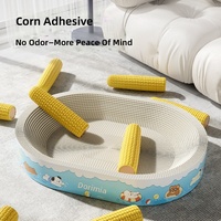 Griffoir ovale conique pour chat en carton ondulé – Lit pour chat durable, épais et anti-déchirure pour usage domestique