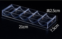 Porte-plateau de jetons de poker porte-jetons de poker en acrylique transparent avec couvercle vitrine de stockage de jetons pour Texas Hold'em Blackjack Gambling