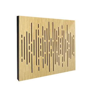Acoustic Panel 500x500x54 Mm Wood Veneer Perforated Sound Absorbing Board For KTV Conference Room - Product Image 4