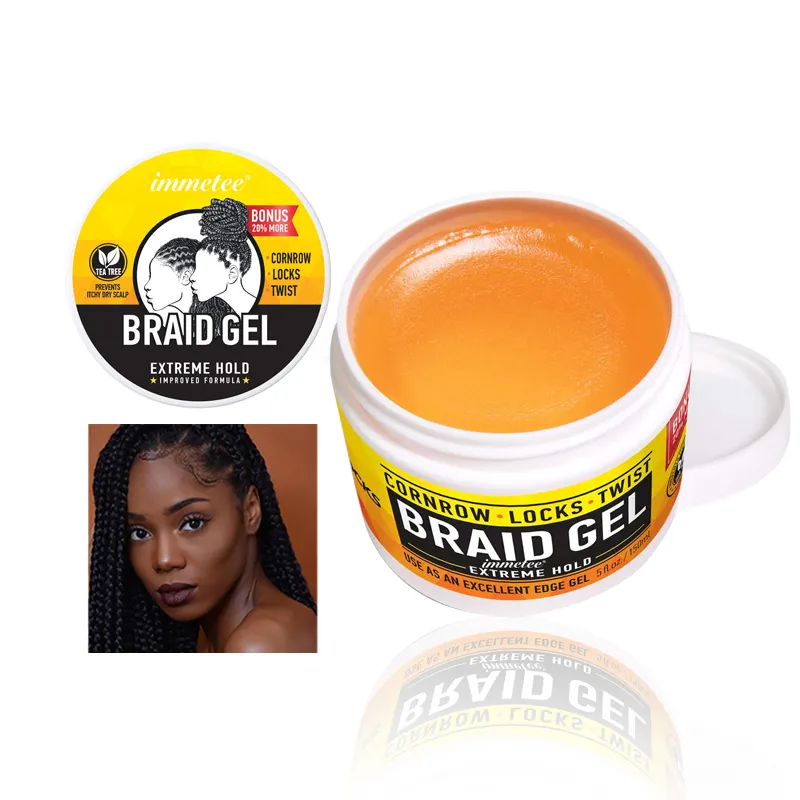 Braiding Gel Vendor OEM/ODM Organic Retwist Gel Hair Styling Extra Hold Private Label Braid Gel