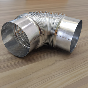 Hệ thống thông gió xoắn ốc Ống lắp ống nối HVAC vòng ống uốn cong thép mạ kẽm 90 độ ống khuỷu tay - Product Image 4