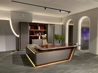 Ensemble de bureau et chaise de direction 2026 en bois écologique au design moderne avec tiroir de rangement intégré – Bureau modulaire exécutif