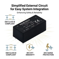 Module d'alimentation compact Mornsun LD03-23B06R2P 3W 6V 500mA AC/DC à refroidissement par air, isolation 3600V, efficacité 76% pour applications industrielles