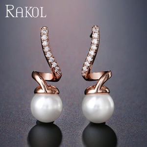 Pendientes ROKOL EP1098 de plata de ley con perlas de circón 2025 - Product Image 4