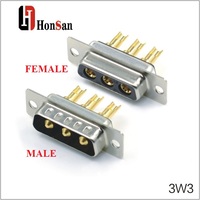 Courant élevé D Sub 3w3 2w2 2v2 5w5 7w2 8w8 9w4 13w3 17w2 Ip67 Db 90 Angle droit mâle femelle connecteur d-sub droit