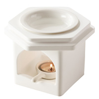 Arcn Pavilion Moon Arch Pavilion, Lampe à Huile Essentielle et Brûleur d'Encens en Céramique Faite à la Main, Style Moderne Minimaliste, pour Aromathérapie