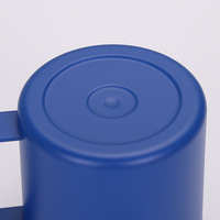 Mug isotherme en acier inoxydable de 14 oz avec poignée, tasse à café isolée, tasse à thé de voyage pour le bureau, le camping