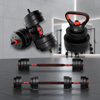 Ensemble de musculation de haute qualité BYS pour la maison, haltères ergonomiques antidérapants réglables en fer avec plaques de poids en PVC