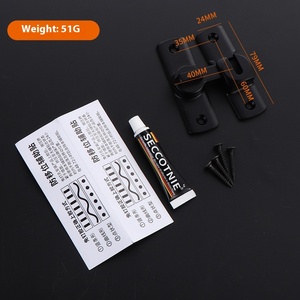 Fenêtre sans perçage pour salle de bain d'hôtel moderne Accessoires de fenêtre de <span class=keywords><strong>porte</strong></span> en alliage d'aluminium solide Fermeture facile Serrure <span class=keywords><strong>antivol</strong></span> Garantie 1 an - Product Image 6