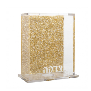 Regalo personalizzato Shabbat Judaica Lucite Pushka porta di beneficenza porta soldi collezione Shabbos acrilico gioiello Tzedakah Box - Product Image 3