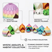 Juguetes de Huevos de Salamandra Vashine, Impresos en 3D con PLA Flexible, Cristalinos, Cynops Orientalis, Divertida Decoración para el Hogar, Juguetes de Animales