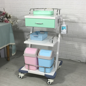 BT-CY004 bon marché hôpital ABS chariot clinique en <span class=keywords><strong>plastique</strong></span> chariot de soins infirmiers médicaux chariots à médicaments avec <span class=keywords><strong>tiroir</strong></span> seau prix - Product Image 5