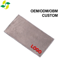 Serviette de thé en microfibre suédée personnalisée avec logo YJ, épaisse et absorbante, pour table à thé, accessoires de thé, vente en gros