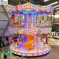Grand équipement d'amusement extérieur : Cheval de carrousel pour enfants, manège, attractions de fête foraine, balançoire de carnaval