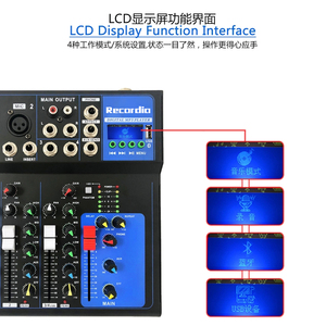 GAX-UF4 Giao Diện USB Bộ Trộn Âm Thanh Mini 4 Kênh Hoàn Hảo Cho <span class=keywords><strong>Karaoke</strong></span> Gia Đình - Product Image 6