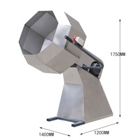 Nouvelle machine industrielle de revêtement automatique de sucre à tambour octogonal, mélangeur électrique en acier inoxydable pour aliments