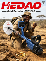 Détecteur de métaux souterrain étanche avec écran LCD GDS9800 pour la recherche d'or et de trésors, indice de protection IP54, bobine de 50 pouces, sensibilité 40 cm