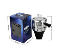 Tête de bol de narguilé en silicone en acier inoxydable personnalisée en usine porte-charbons en carbone 2 en 1 ensemble d'accessoires de chicha pour bar lounge de narguilé