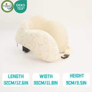Oreiller cervical orthopédique portatif confortable Oreiller de voyage en forme de U en mousse à mémoire de forme pour adultes pour la caractéristique de refroidissement de voyage en avion - Product Image 2
