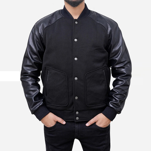 Chaquetas Varsity para Hombre de Alta Calidad Hechas en Fábrica, Personalizables, con Cuello Alto, Logotipo Frontal, Impermeables, Transpirables, para Invierno, Estilo Urbano - Product Image 4