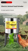Mesin Penghancur Rumput Sayuran Tipe Ember 1800W Berdaya Tinggi untuk Peternakan, dengan Pisau Baja Tahan Karat, Pengolah Makanan