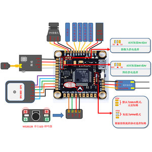 Betaflight f4v3s F4 V3 v3s cộng với FC Bảng điều khiển bay được xây dựng trong phong vũ biểu OSD cho <span class=keywords><strong>qav250</strong></span> 230 RC bay không người lái FPV đua Quadcopter - Product Image 6