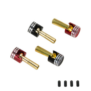 Connecteurs de dissipateur thermique à prise bullet, 4 pièces, prises de batterie plaquées cuivre, échelle 1:10, pour camion tout-terrain, voiture modifiée RC, 3.5mm 4.0mm - Product Image 1