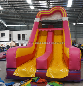 WINWAY Rainbow Colorful Cute Cane Candy Themed PVC Inflable Obstacle Course Slide Combo con FÁCIL CONFIGURACIÓN para parques de atracciones - Product Image 2