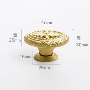 European Luxury Handle <strong>Knob</strong> American Brass <strong>Door</strong> Handle Kitchen Cupboard Wardrobe Wine Cabinet Bathroom Drawer-for Cupboard - Product Image 3