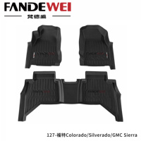 Tapis de sol de voiture très résistant, intérieur de voiture, pour Chevrolet Silverado, Protection contre toutes les intempéries, pour camion de ramassage, véhicules tout-terrain, 1 paire