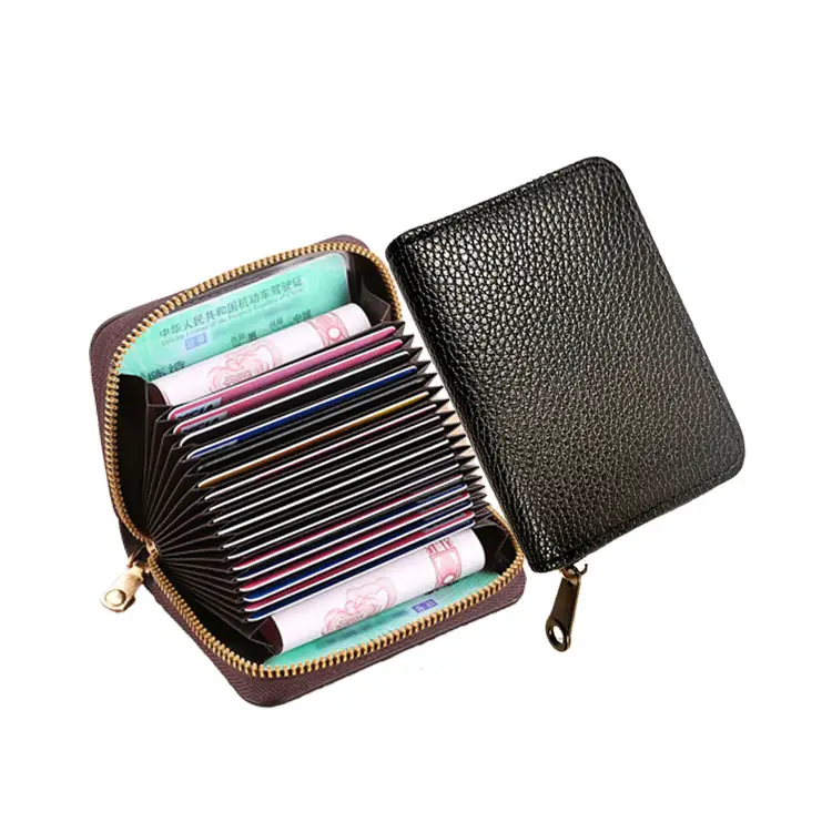 Amazon Hot Sell Wallet Purse Women Twofold Card Holder ID Men Credit Card Wallet Holder PU Leather Card Wallet